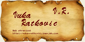 Vuka Ratković vizit kartica